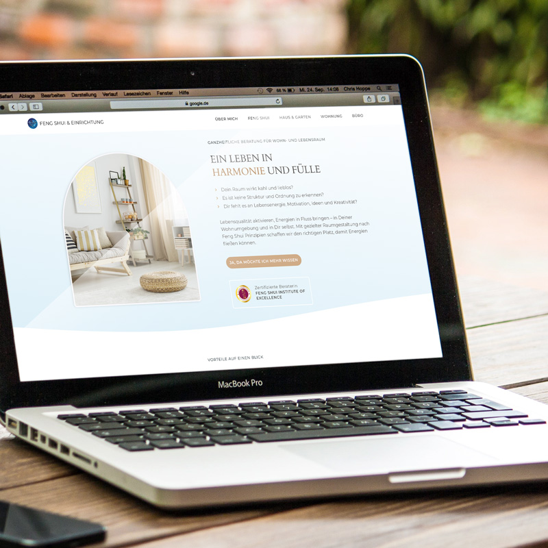 Neue Website für Feng Shui Beraterin Anastasia Kupfer