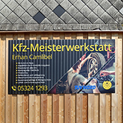 Kfz-Meisterwerkstatt Camlibel - Außenwerbung