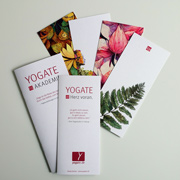 YOGATE Yogastudio - Ausbildungs-Broschüre und Faltblatt mit Kurs-Einleger